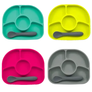 Bbluv Yumi Anti-Spill Silicone Plate & Spoon