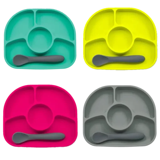 Bbluv Yumi Anti-Spill Silicone Plate & Spoon