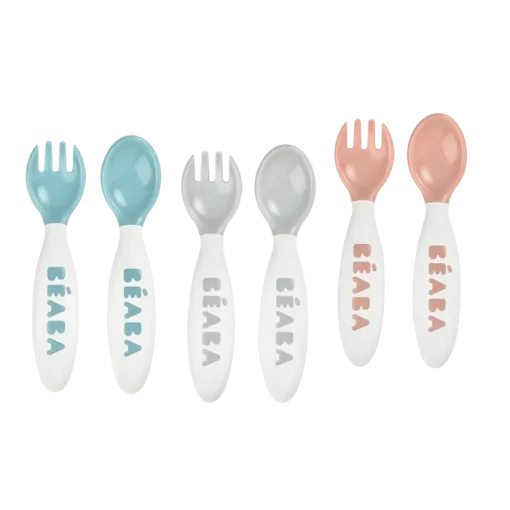 Beaba Baby Fork & Spoon With Case 2nd Age