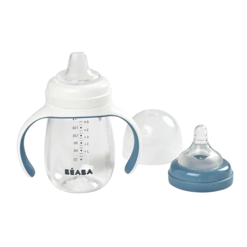 Beaba Bottle 2-in-1 Learning Bottle 210ml WINDY BLUE