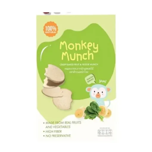 Monkey Munch Crispy Baked Fruits & Vege BANANA SPINACH