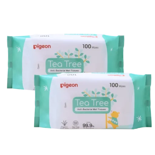 Pigeon Tea Tree Anti-Bacterial Wet Tissue 2x100s