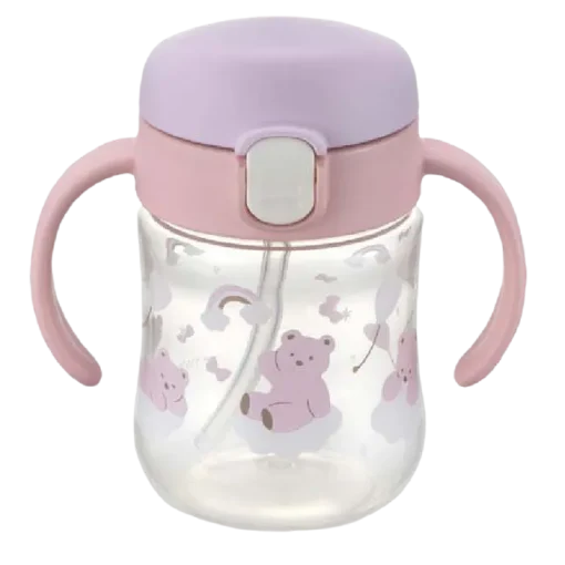 Richell TLI Spout Cup 200ml TEDDY PINK