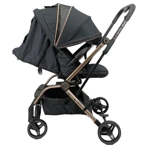 Fairworld EZ Spin Stroller BC 8-CX BLACK REAR VIEW SIDE VIEW