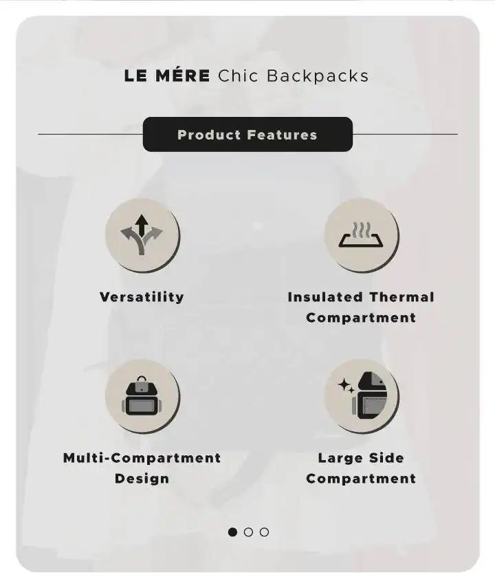 Shapee Le Mere Chick BackPack Features