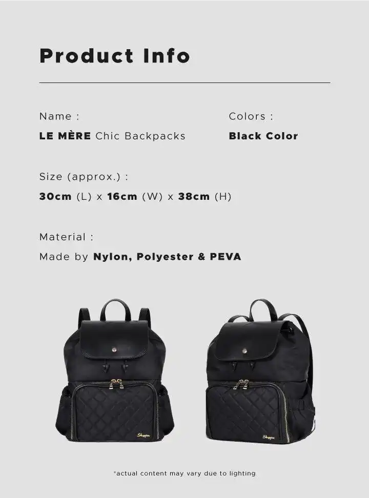 Shapee Le Mere Chick BackPack Product Information