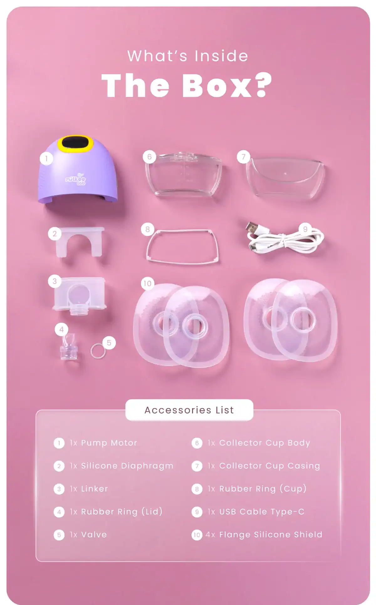 Shapee Lacfree Wearable Breast Pump INSIDE THE BOX