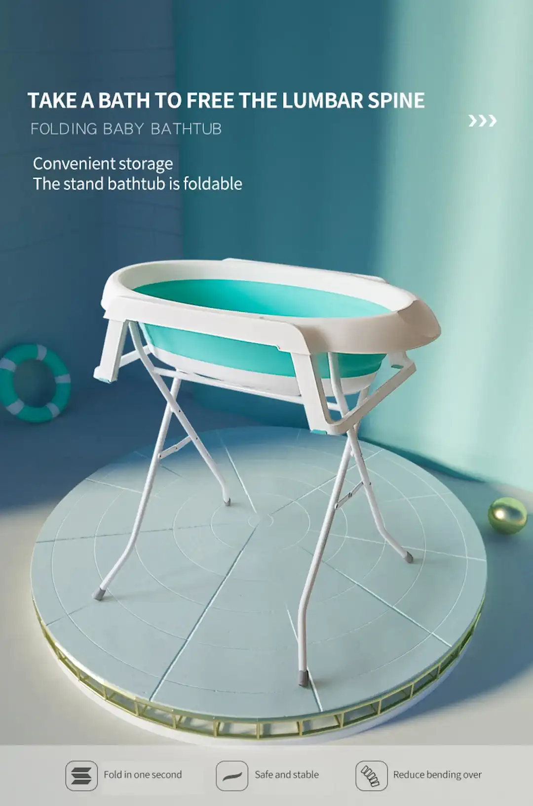 Fairworld-Foldable Bathtub-With-Stand