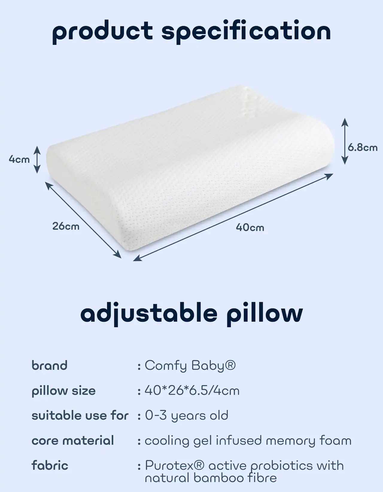 comfy-baby-cooling-purotex-adjustable-pillow