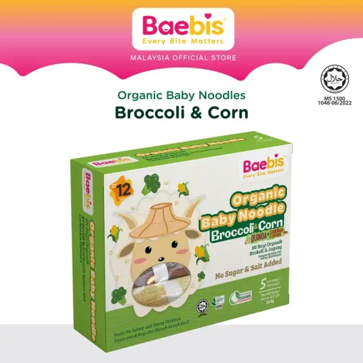 Baebis Organic Noodle BROCCOLI & CORN