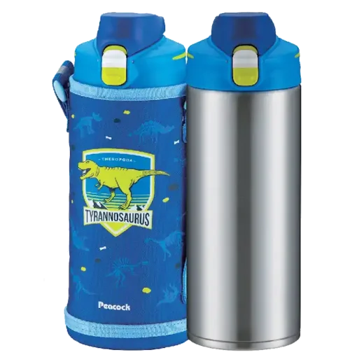 Peacock Stainless Steel Vacuum Bottle AJE-F100 1L DINOSAUR