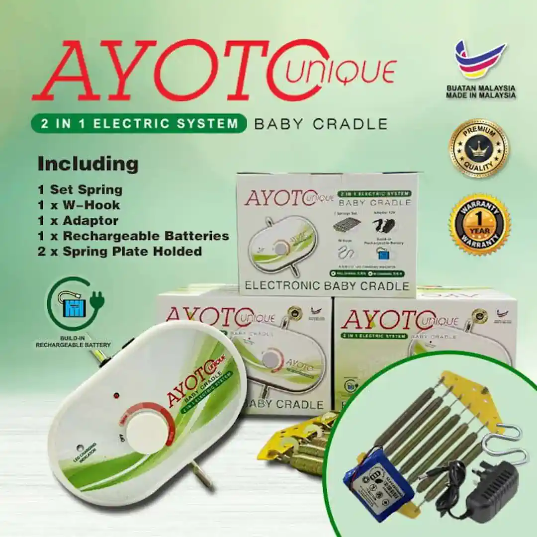 Ayoto - Unique 2 in 1 Electronic Baby Cradle