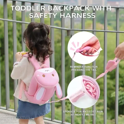 Nohoo Children Backpack with Safety Harness RABBIT