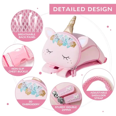 Nohoo Children Backpack with Safety Harness UNICORN