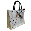 Tote Bag WHITE POLKA DOT