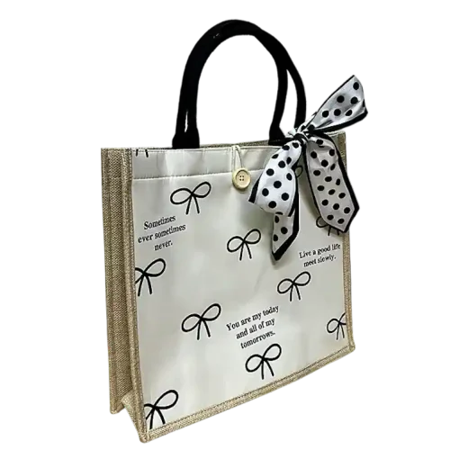 Tote Bag WHITE RIBBON