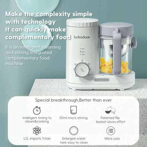 Avec Maman - Baby Chef, 4-in-1 Food Processor for Babies - Baby Food  Blender | Steamer | Bottle Warmer | Jar Warmer | Sterilizer - Baby Food  Maker 